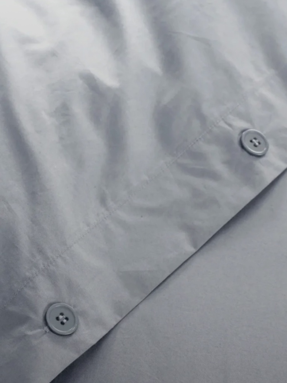 new Brushed Cotton Duvet Set with 2 standard shams Queen Mist Light Blue Gray - Picture 4 of 4